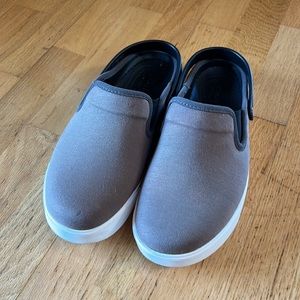 Crocs Mens Citilane Dual Comfort Clogs Charcoal Canvas Shoes 202832 Size 11